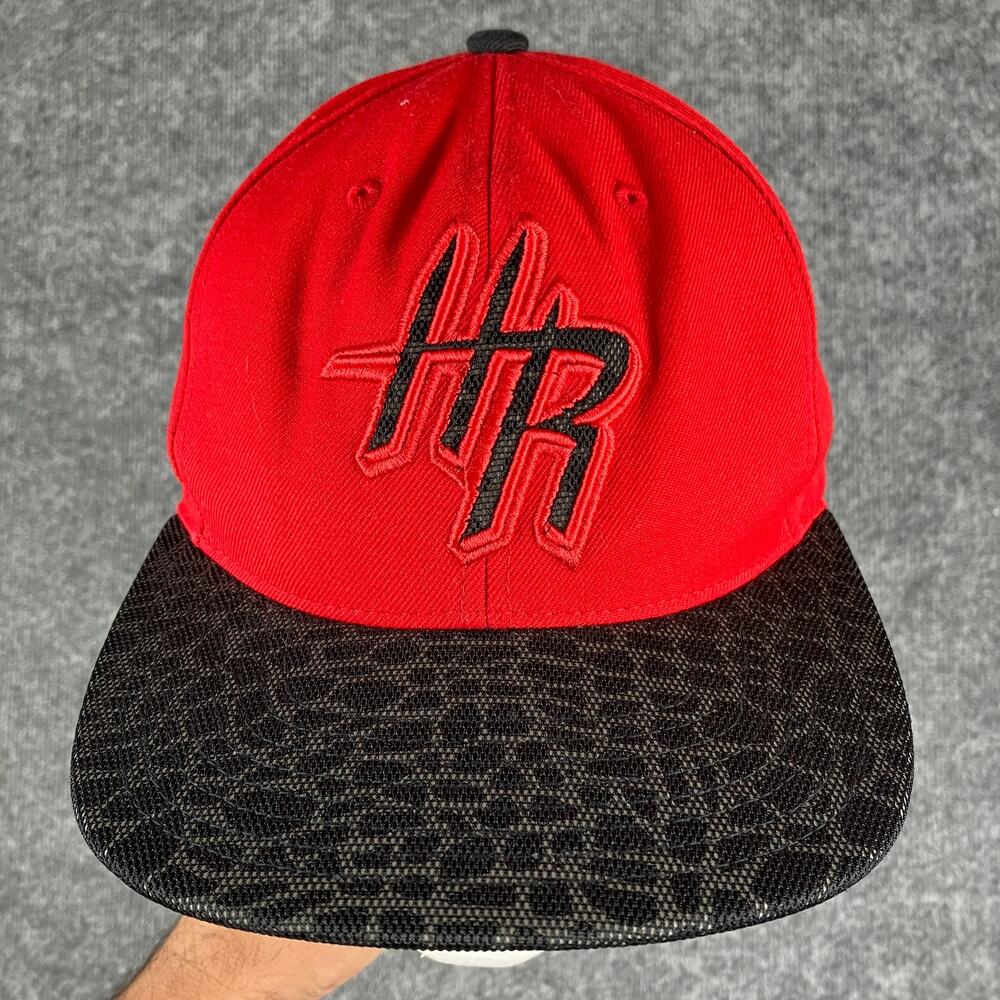 Mitchell & Ness Houston Rockets Hat Red Black Croc Brim Snapback Adjustable Cap